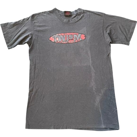 Vintage 90s The World is Mine Shaq Record Label Single Stitch Faded Shirt XL - Picture 1 of 4